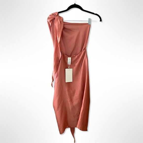 Baobab Marea one shoulder mini dress in Blossom sarong tie Revolve $220 NWT Sz L - Picture 10 of 14